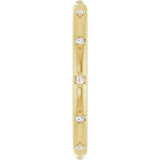 14K Gold Round Natural Diamond Celestial Eternity Band – 1.1 mm Stones - Yellow Gold - view 4