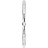 Platinum Round Natural Diamond Celestial Eternity Band – 1.1 mm Stones - view 4