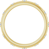 14K Gold Round Natural Diamond Celestial Eternity Band – 1.1 mm Stones - Yellow Gold - view 2