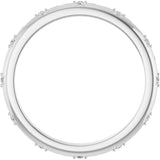 Platinum Round Natural Diamond Celestial Eternity Band – 1.1 mm Stones - view 2