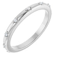 Platinum Round Natural Diamond Celestial Eternity Band – 1.1 mm Stones