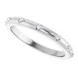 Platinum Round Natural Diamond Celestial Eternity Band – 1.1 mm Stones - view 5