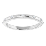 Platinum Round Natural Diamond Celestial Eternity Band – 1.1 mm Stones - view 3