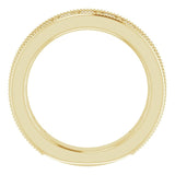 14K Gold Square Natural Diamond Milgrain Edge Anniversary Band – 1–2 3/8 CTW - Yellow Gold - view 2
