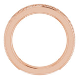 14K Gold Square Natural Diamond Milgrain Edge Anniversary Band – 1–2 3/8 CTW - Rose Gold - view 2