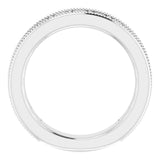 Platinum Square Natural Diamond Milgrain Edge Anniversary Band – 1–2 3/8 CTW - view 2