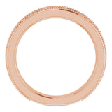 14K Gold Square Natural Diamond Milgrain Edge Anniversary Band – 1–2 3/8 CTW - Rose Gold - view 2