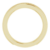 14K Gold Square Natural Diamond Milgrain Edge Anniversary Band – 1–2 3/8 CTW - Yellow Gold - view 2