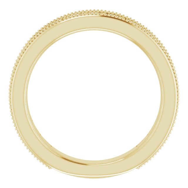 14K Gold Square Natural Diamond Milgrain Edge Anniversary Band – 1–2 3/8 CTW - Yellow Gold - view 2