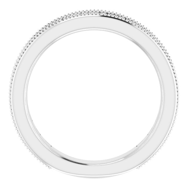 Platinum Square Natural Diamond Milgrain Edge Anniversary Band – 1–2 3/8 CTW - view 2