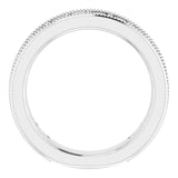 Platinum Round Natural Diamond Milgrain Edge Anniversary Band – 1/2–1 5/8 CTW - view 2