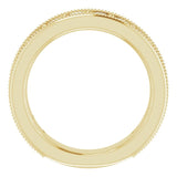 14K Gold Round Natural Diamond Milgrain Edge Anniversary Band – 1/2–1 5/8 CTW - Yellow Gold - view 2