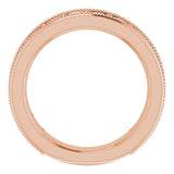 14K Gold Round Natural Diamond Milgrain Edge Anniversary Band – 1/2–1 5/8 CTW - Rose Gold - view 2