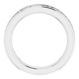 Platinum Round Natural Diamond Milgrain Edge Anniversary Band – 1/2–1 5/8 CTW - view 2