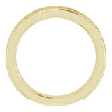 14K Gold Round Natural Diamond Milgrain Edge Anniversary Band – 1/2–1 5/8 CTW - Yellow Gold - view 2