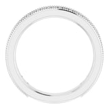 Platinum Round Natural Diamond Milgrain Edge Anniversary Band – 1/2–1 5/8 CTW - view 2