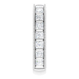 Platinum Square Natural Diamond Milgrain Edge Anniversary Band – 1–2 3/8 CTW - view 4