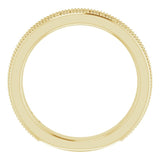 14K Gold Round Natural Diamond Milgrain Edge Anniversary Band – 1/2–1 5/8 CTW - Yellow Gold - view 2