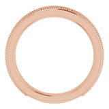 14K Gold Round Natural Diamond Milgrain Edge Anniversary Band – 1/2–1 5/8 CTW - Rose Gold - view 2