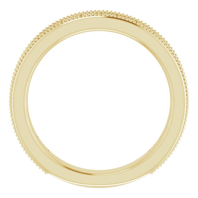 14K Gold Asscher Natural Diamond Milgrain Edge Anniversary Band – 1 CTW - Yellow Gold - view 2