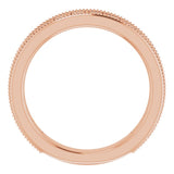 14K Gold Asscher Natural Diamond Milgrain Edge Anniversary Band – 1 CTW - Rose Gold - view 2