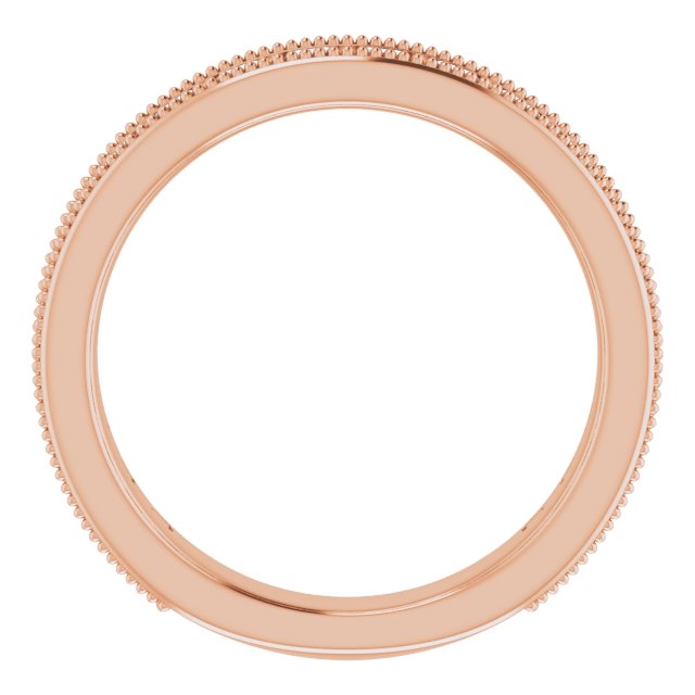 14K Gold Asscher Natural Diamond Milgrain Edge Anniversary Band – 1 CTW - Rose Gold - view 2