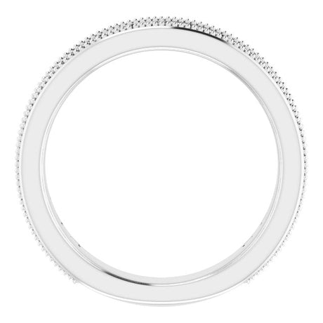 Platinum Asscher Natural Diamond Milgrain Edge Anniversary Band – 1 CTW - view 2