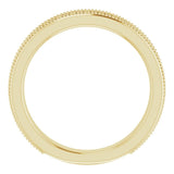 14K Gold Round Natural Diamond Milgrain Edge Anniversary Band – 1/2–1 5/8 CTW - Yellow Gold - view 2