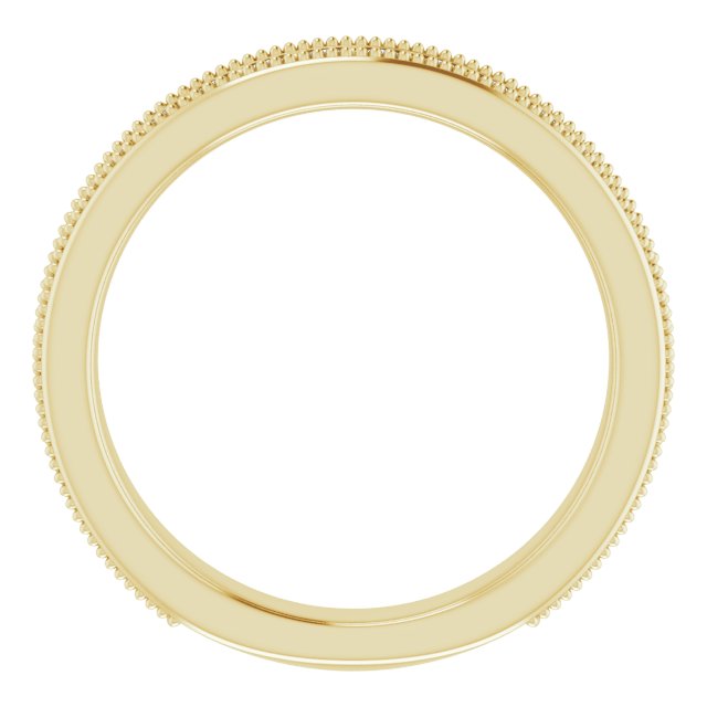 14K Gold Round Natural Diamond Milgrain Edge Anniversary Band – 1/2–1 5/8 CTW - Yellow Gold - view 2