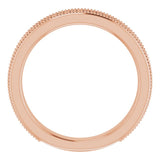 14K Gold Round Natural Diamond Milgrain Edge Anniversary Band – 1/2–1 5/8 CTW - Rose Gold - view 2
