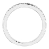 Platinum Round Natural Diamond Milgrain Edge Anniversary Band – 1/2–1 5/8 CTW - view 2