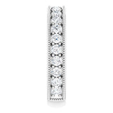 Platinum Round Natural Diamond Milgrain Edge Anniversary Band – 1/2–1 5/8 CTW - view 4