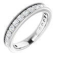 Platinum Asscher Natural Diamond Milgrain Edge Anniversary Band – 1 CTW