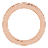 14K Gold Square Natural Diamond Milgrain Edge Anniversary Band – 1–2 3/8 CTW - Rose Gold - view 2