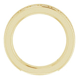 14K Gold Square Natural Diamond Milgrain Edge Anniversary Band – 1–2 3/8 CTW - Yellow Gold - view 2