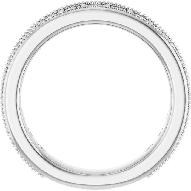 Platinum Round Natural Diamond Milgrain Edge Anniversary Band – 1/2–1 5/8 CTW - view 2