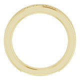 14K Gold Square Natural Diamond Milgrain Edge Anniversary Band – 1–2 3/8 CTW - Yellow Gold - view 2