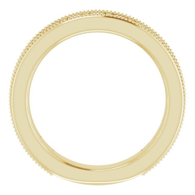 14K Gold Square Natural Diamond Milgrain Edge Anniversary Band – 1–2 3/8 CTW - Yellow Gold - view 2