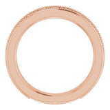 14K Gold Square Natural Diamond Milgrain Edge Anniversary Band – 1–2 3/8 CTW - Rose Gold - view 2