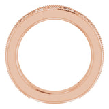 14K Gold Square Natural Diamond Milgrain Edge Anniversary Band – 1–2 3/8 CTW - Rose Gold - view 2