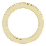 14K Gold Square Natural Diamond Milgrain Edge Anniversary Band – 1–2 3/8 CTW - Yellow Gold - view 2