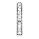 Platinum Square Natural Diamond Milgrain Edge Anniversary Band – 1–2 3/8 CTW - view 4