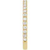 14K Gold Round Lab-Grown Diamond French-Set Anniversary Band – 1/3–1 CTW - Yellow Gold - view 4