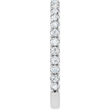 Platinum Round Natural Diamond French-Set Anniversary Band – 1/3–1 CTW - view 4
