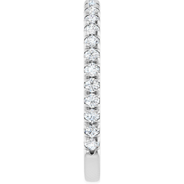 Platinum Round Natural Diamond French-Set Anniversary Band – 1/3–1 CTW - view 4