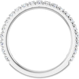 Platinum Round Lab-Grown Diamond French-Set Anniversary Band – 1/3–1 CTW - view 2