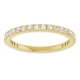 14K Gold Round Lab-Grown Diamond French-Set Anniversary Band – 1/3–1 CTW - Yellow Gold - view 3