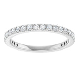 Platinum Round Lab-Grown Diamond French-Set Anniversary Band – 1/3–1 CTW - view 3