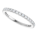 Platinum Round Natural Diamond French-Set Anniversary Band – 1/3–1 CTW - view 5