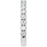 Platinum Round Natural Diamond French-Set Anniversary Band – 1/3–1 CTW - view 4